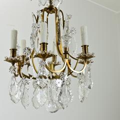 French 19th Century Brass Crystal Chandelier - 3780743
