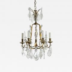 French 19th Century Brass Crystal Chandelier - 3841312