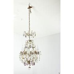 French 19th Century Brass Crystal Chandelier - 4367159