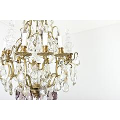 French 19th Century Brass Crystal Chandelier - 4367180