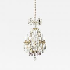 French 19th Century Brass Crystal Chandelier - 4369037
