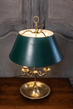 French 19th Century Brass Three Lights Bouillotte Table Lamp with Bird Motifs - 3608455