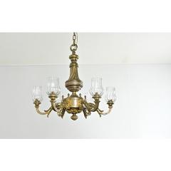French 19th Century Bronze Glass Chandelier - 4442269