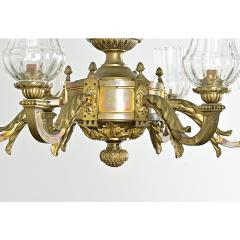 French 19th Century Bronze Glass Chandelier - 4442273