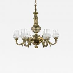 French 19th Century Bronze Glass Chandelier - 4444866