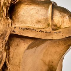 French 19th Century Bronze Sculpture Bust Of A Woman Signed F Barbedienne - 4706197