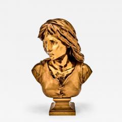 French 19th Century Bronze Sculpture Bust Of A Woman Signed F Barbedienne - 4708318