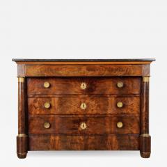 French 19th Century Burl Mahogany Empire Commode - 1548163