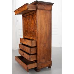 French 19th Century Burl Walnut Secre taire a Abattant - 2150355