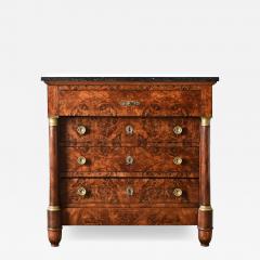 French 19th Century Burled Mahogany Empire Commode - 4535503