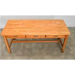 French 19th Century Butcher Block Dining Work Table - 4606820