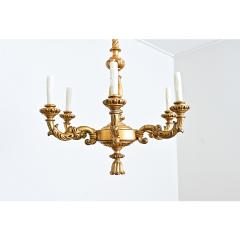 French 19th Century Carved Giltwood Chandelier - 4558244
