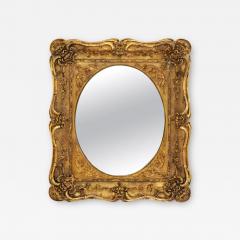 French 19th Century Carved Giltwood Mirror with Scrolling Foliage and Flowers - 3444420