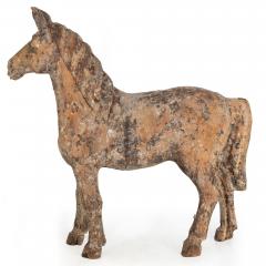 French 19th Century Carved Hardwood Horse Likely Papier M ch Mold Form - 4416862