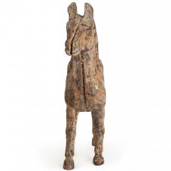 French 19th Century Carved Hardwood Horse Likely Papier M ch Mold Form - 4416863