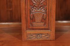 French 19th Century Carved Walnut Farinerio Decorative Box with Floral Decor - 3450945