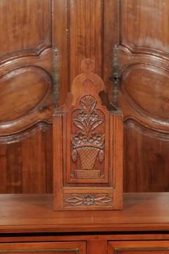 French 19th Century Carved Walnut Farinerio Decorative Box with Floral Decor - 3450957