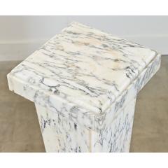 French 19th Century Carved White Marble Pedestal - 4606853
