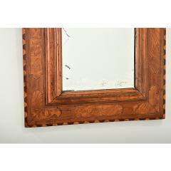 French 19th Century Carved and Inlay Burl Wood Mirror - 4415621