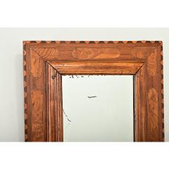 French 19th Century Carved and Inlay Burl Wood Mirror - 4415629