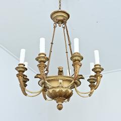 French 19th Century Carved and Painted Chandelier - 4798153