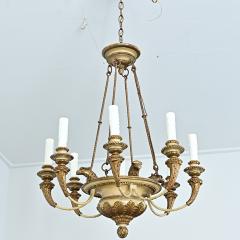French 19th Century Carved and Painted Chandelier - 4798175