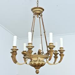 French 19th Century Carved and Painted Chandelier - 4798177