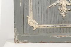 French 19th Century Carved and Painted Wooden Panel with Liberal Arts Allegory - 3472573