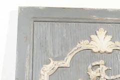 French 19th Century Carved and Painted Wooden Panel with Liberal Arts Allegory - 3472699