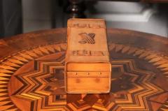 French 19th Century Cherry and Brass Glove Box with Low Relief Carved Motifs - 3555940