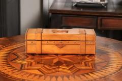 French 19th Century Cherry and Brass Glove Box with Low Relief Carved Motifs - 3556006