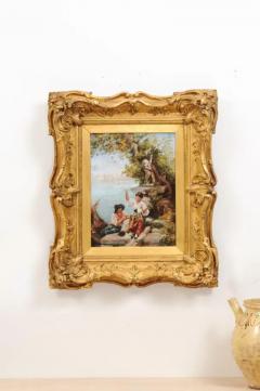 French 19th Century Continental School Painting Depicting Venetian Lagoon Scene - 3461577