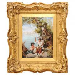 French 19th Century Continental School Painting Depicting Venetian Lagoon Scene - 3462277