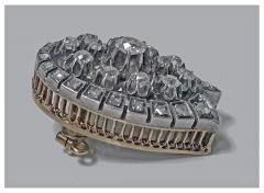 French 19th Century Diamond Brooch Pendant 18K and Silver C 1870 - 363062