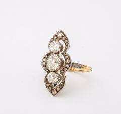 French 19th Century Diamond Navette Ring - 4225999