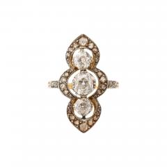 French 19th Century Diamond Navette Ring - 4226896