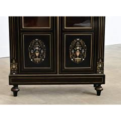 French 19th Century Ebonized Inlay Petite Bibliotheque - 4722751