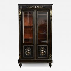 French 19th Century Ebonized Inlay Petite Bibliotheque - 4748060