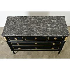 French 19th Century Ebonized Louis XVI Style Commode - 4174856