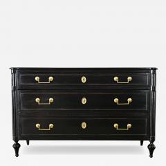 French 19th Century Ebonized Louis XVI Style Commode - 4490853