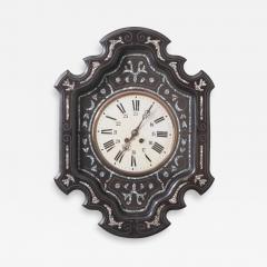 French 19th Century Ebony Napoleon III Wall Clock - 1693652