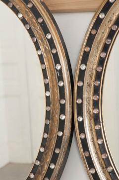 French 19th Century Ebony and Gilt Oval Mirror - 1639561