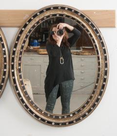 French 19th Century Ebony and Gilt Oval Mirror - 1639566