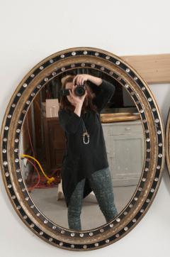 French 19th Century Ebony and Gilt Oval Mirror - 1639567