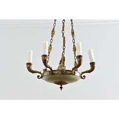 French 19th Century Empire Gilt Bronze T le Chandelier - 4558263