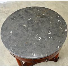 French 19th Century Empire Gueridon with Oyster Marble Top - 4811878