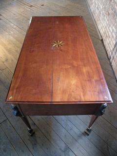 French 19th Century Empire Mahogany Desk Bureau Plat - 502030