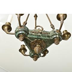 French 19th Century Empire Marble Gilt Bronze Chandelier - 4390112