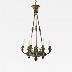 French 19th Century Empire Marble Gilt Bronze Chandelier - 4400878