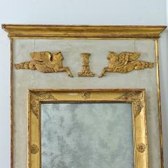 French 19th Century Empire Painted Gilt Trumeau Mirror - 4811649